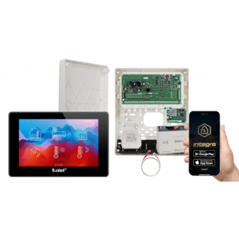 ZESTAW ALARMOWY SATEL INTEGRA 64 PLUS + INT-TSH2-B + OPU-3P + AWT800 + 17Ah + INT-GSM LTE